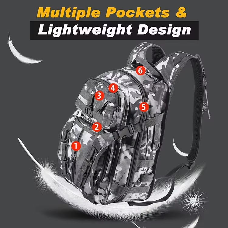 Waterproof Lightweight Scratch Resistant Fishing Backpack with Rod Holder