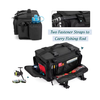 Large Capacity Outdoor Waterproof Fishing Box Bag With Non-Slip EVA Base and Rod Holder