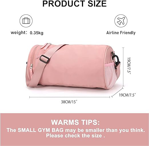 New Fashion Lightweight Small Gym Duffel Bags with Adjustable Straps and Wet Pocket