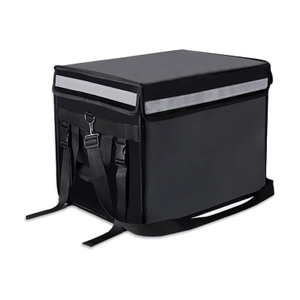 Commercial Waterproof Insulated food delivery bag for Bike Motorcycle Bicycle with Adjustable Divider & PVC Bag