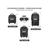 Expandable and Waterproof Collapsible Rolling Luggage Bag with Wear-resistant Wheels and Large Capacity for Travel