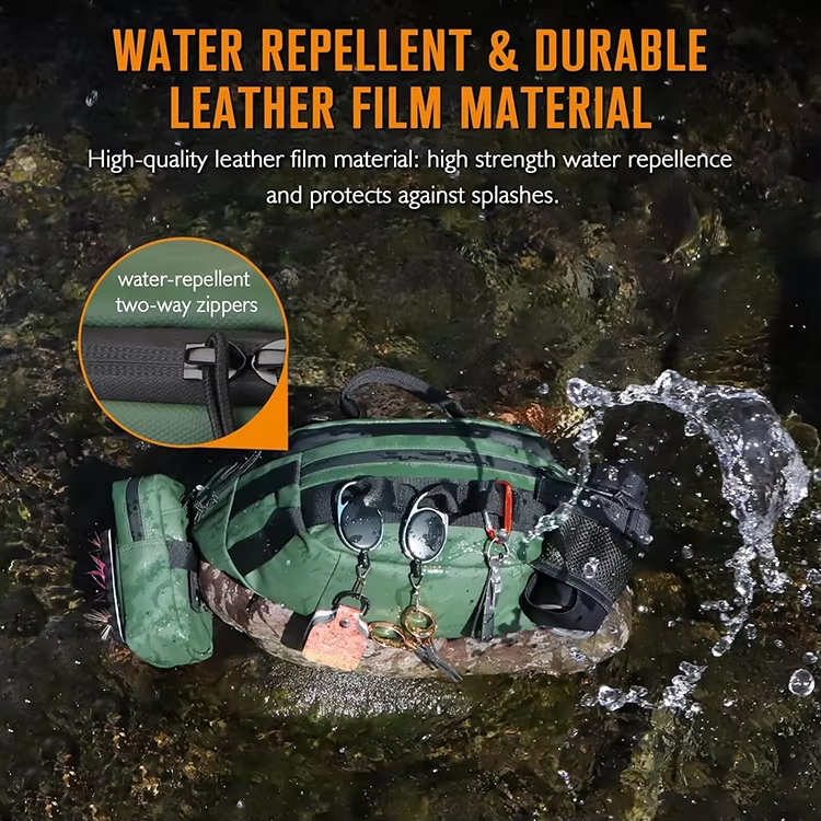 Multi-function Waterproof Fishing Belt Bag with Detachable Pouch and Water Bottle Holder