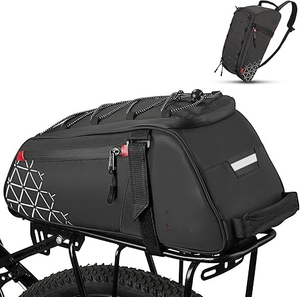 Rear Bike Rack Bag - 8L PVC Water Resistant Ebike Bags for Bicycle Rear Rack, Bicycle Trunk Pannier for Cycling