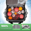 Double-Deck Large Capacity Insulated Cooler Bag with Separate Compartments for Hot Cold Food Camping Picnic Grocery