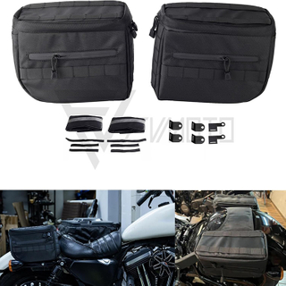 Large Capacity Universal Motorcycle Saddlebag with Quick Release Buckles for Sportster Cruiser Touring Travel Outdoor Riding