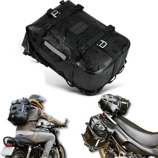 Waterproof Multifunctional Large Capacity Motorcycle Saddlebag with Rain Cover for Motorbike Touring Travel Outdoor Adventure