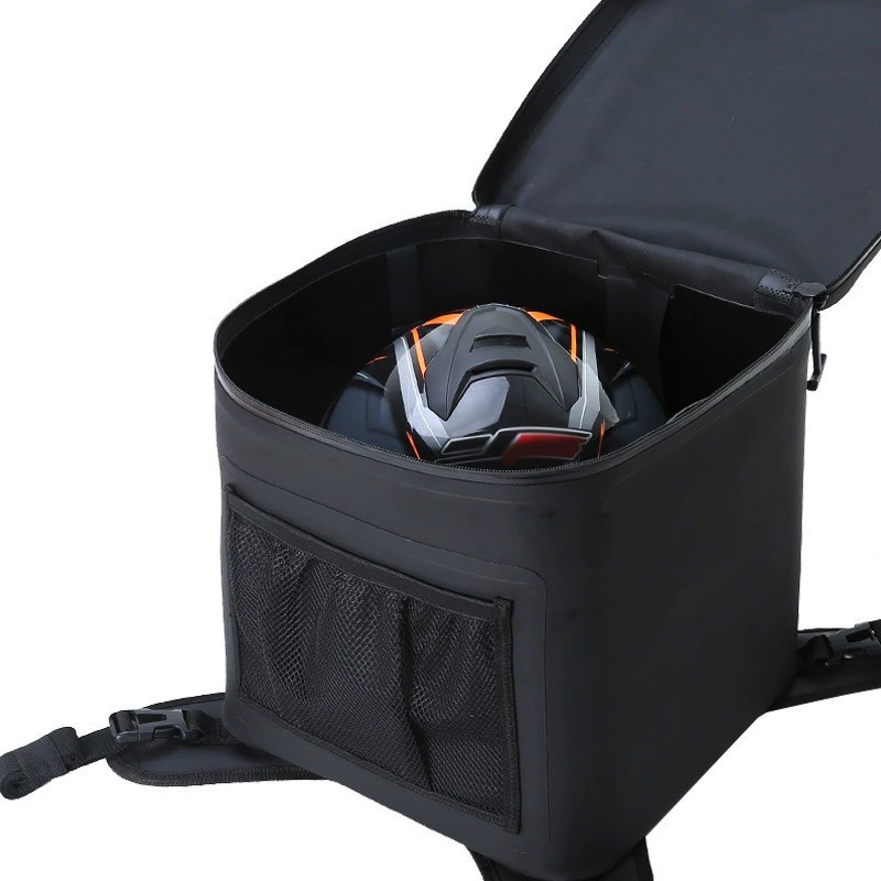 Motorcycle Rear Seat Waterproof Bag Long Distance Riding Helmet Bag Fully Waterproof Large Capacity Travel Tail Bag