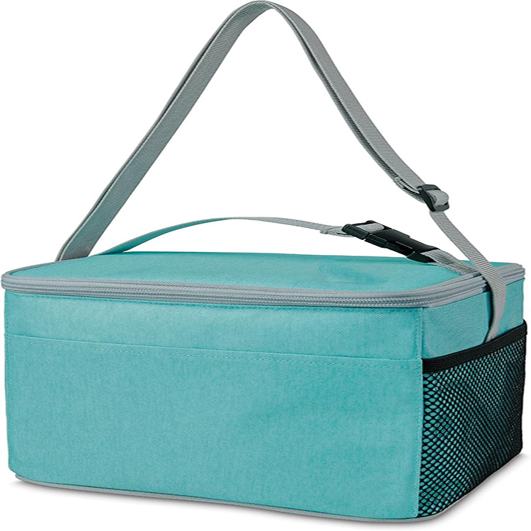 Freezable Eco-Friendly Leakproof Collapsible Lunch Bag with Built-In Gel Liner for Work Office Picnic Outdoor Day Trips