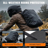 Reflective Water-Resistant Large Capacity Motorcycle Helmet Backpack with USB Port for Motorbike Racing Travel Outdoor Storage