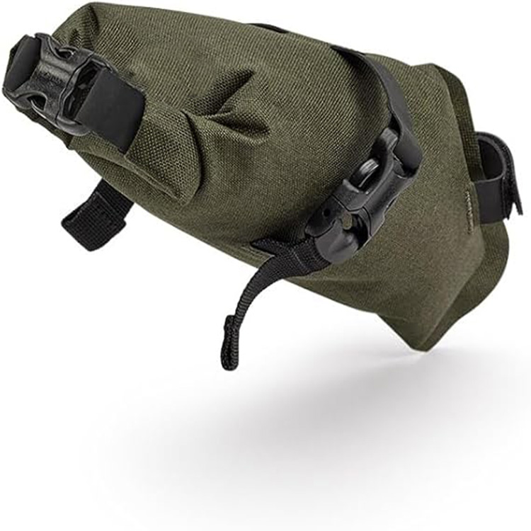 Waterproof Roll-Top Large Capacity Bike Saddle Bag with Quick Release Mount for Bikepacking Touring Cycling Adventure
