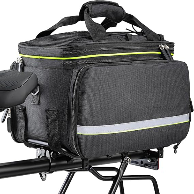 Large Capacity Waterproof Bike Pannier Bag with Double Saddle Design for Cycling Commuting Touring