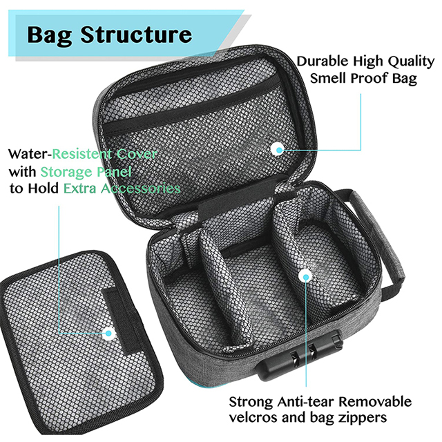 New Product Odor Proof Stash Case Container Travel Storage Case Smell Proof Bag(EPZ-254)