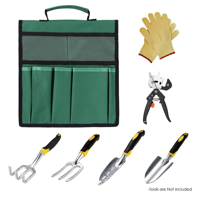 Factory Direct Portable Multi-Pockets Folding Mesh Garden Kneeler Tool Bag(EPZ-473)