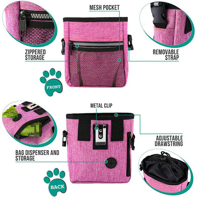 New Designer Large Capacity Durable Dog Treat Pouch with Waist Shoulder Strap(EPZ-307)