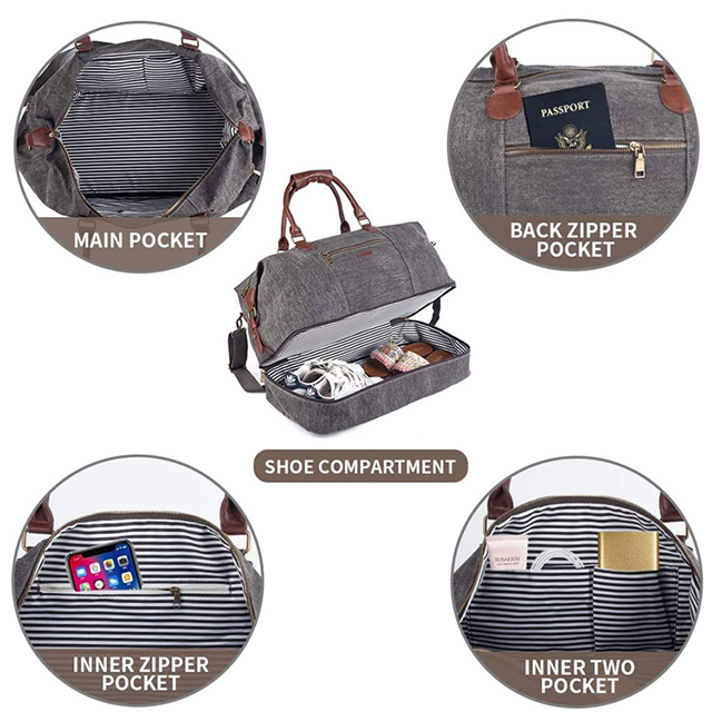 New Designer Multifunctional Weekend Duffle Bag with Shoes Compartment(EPZ-339)