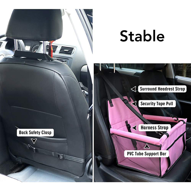 Factory Direct Portable Breathable Pet Car Seat for Travel with Clip on Leash(EPZ-332)