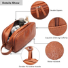 Hot Sell Large Capacity Waterproof Leather Toiletry Bag with Sturdy Handle(EPZ-225)