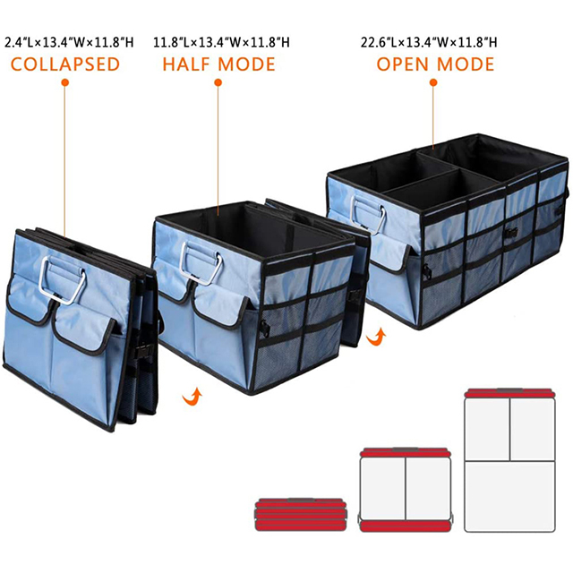 Factory Direct Portable Multi Compartments Foldable Car Trunk Organizer(EPZ-184)