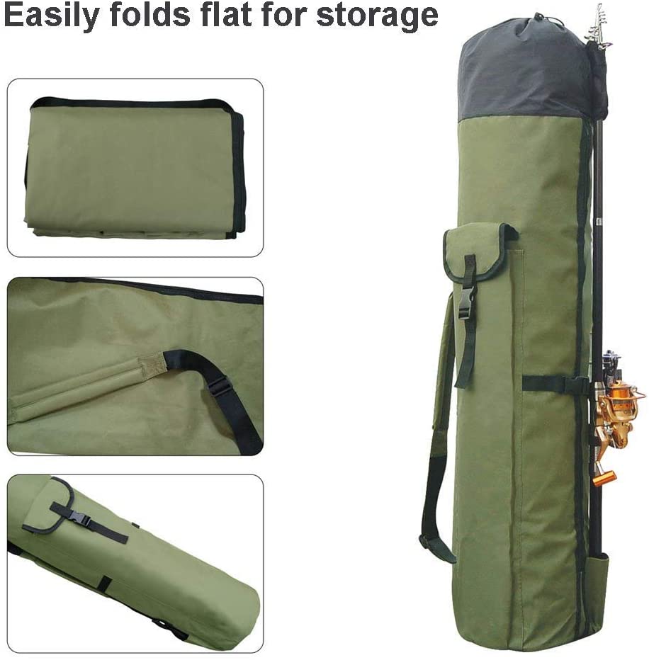 Promotional Durable Canvas Fishing Rod And Reel Storage Bag For Fishing Enthusiasts