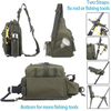 Multi-Function Water-resistant Fishing Tackle Storage Bag Outdoor Cross Body Sling Bag with Rod Holder