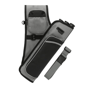 Well Sale Outdoor Polyester 3 Tubes Hunting Arrow Bag Archery Pack With Release Pockets And Belt