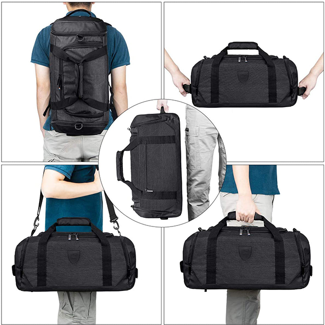 Gym Duffle Bag Backpack Waterproof Sports Duffel Bags Travel Weekender Bag for Men Women Overnight Bag with Shoes Compartment