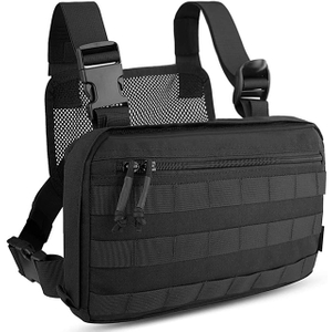 Chest Bag Tactical Combat Wthe Pouch Radio Chest For Man Front Chest Pouch Black