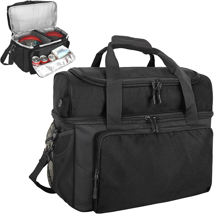 Heavy Duty Design 2 Balls Compartment Bowling Ball Bag with Waterproof and Breathable Shoe Compartment