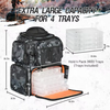 Water Resistant Hevy Duty 48L Fishing Box & Bags for 4 Trays with Rain Cover