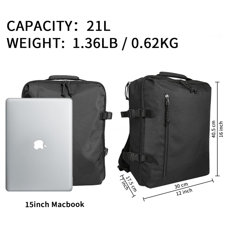 Hot Sale Stylish 21L Lightweight and Multi-pocket Cabin Backpack for Travel and Business