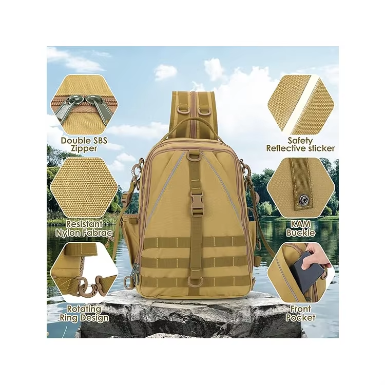 Heavy Duty Tackle Bag Fishing Large Capacity Customized Fishing Backpack