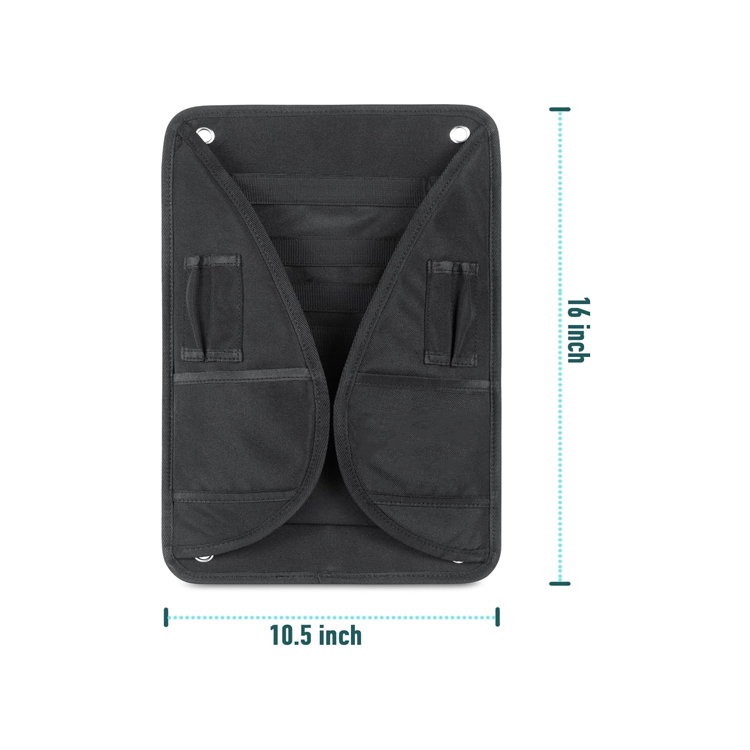 Durable Disc Golf Cart Pocket Pouch with Strap and Multi-pocket for Discs and Disc Golf Accessories