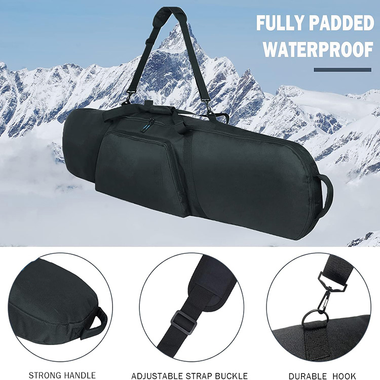 Multi-Compartment Padded Waterproof Snowboard Bag with Boot Storage for Travel Winter Sports Ski Trip Outdoor Adventure