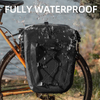 Waterproof Large Capacity Reflective cycle Pannier Bag with Rain Cover for Touring Traveling Commuting Outdoor Motorbike