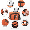 Double-Deck Leakproof Insulated Large Capacity Cooler Bag with Separate Compartments for Hot Cold Food Camping Picnic Travel