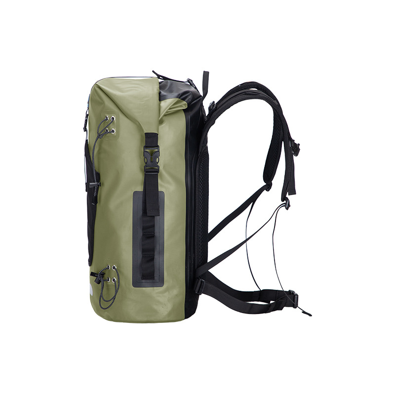 PVC Waterproof Backpack with Open Closure and Wading Bucket for Outdoor Hiking and Camping Diving Swimming Adventures