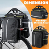 Large Capacity Waterproof Bike Pannier Bag with Double Saddle Design for Cycling Commuting Touring