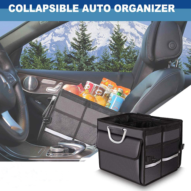 Hot Sell Foldable Cover Heavy Duty Collapsible Car Trunk Organizer with Lid(EPZ-146)