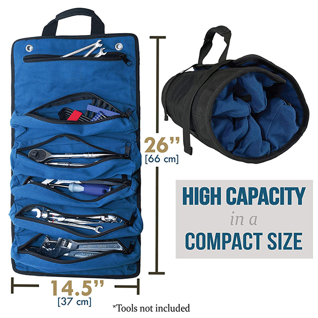Factory Direct Premium Quality Durable Easy to Carry Roll Up Tool Bag(EPZ-481)
