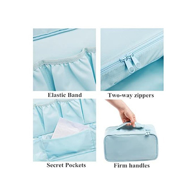 Hot Selling Large Compartment Lightweight Double Layer Korean Cosmetic Bag(EPZ-471)
