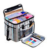 New Product High Capacity Striped Yarn Storage Tote Roomy Interior Knitting Bags(EPZ-502)