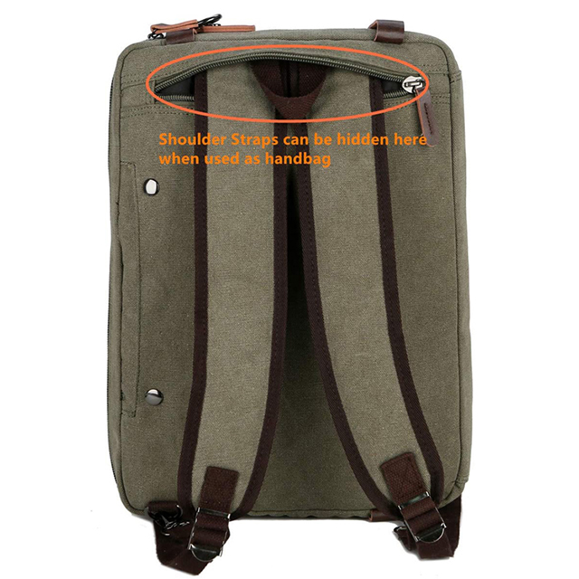 Factory Direct Convertible 17 Inch Business Briefcase Bag Backpack Laptop(EPZ-496)
