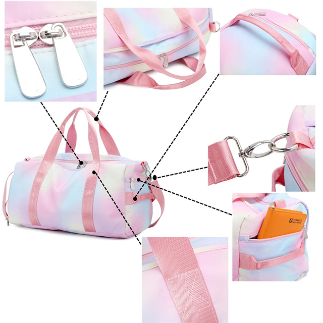New Designer Weekender Women Travel Custom Duffel Bag with Shoe Compartment(EPZ-583)