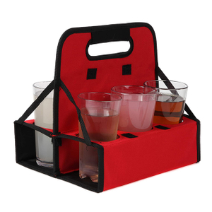 Hot Sell Reusable Folds Flat Holds 6 Cups or Cans Sturdy Frame Cup Carrier Holder(EPZ-235)