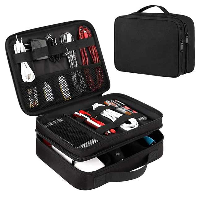 Amazon Hot Selling Double Layer Electronic Accessory Storage for Travel(EPZ-228)