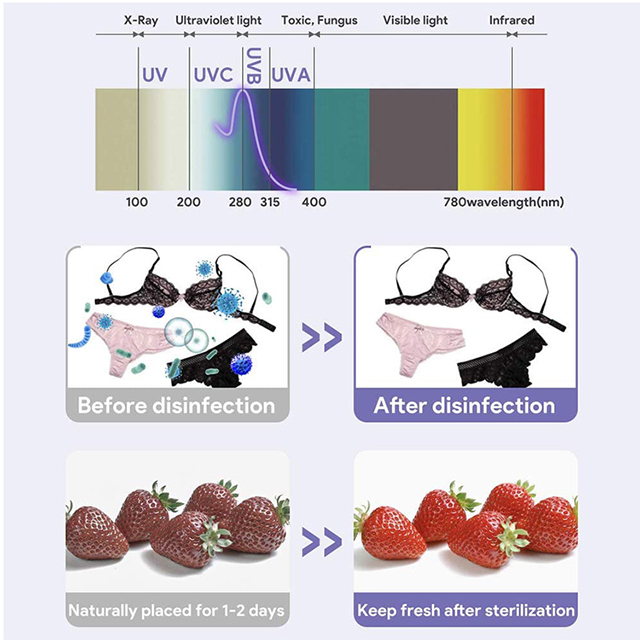 New Product Portable Sanitizer USB UV Sterilizer Bag for Baby Bottle Underwear(EPZ-131)