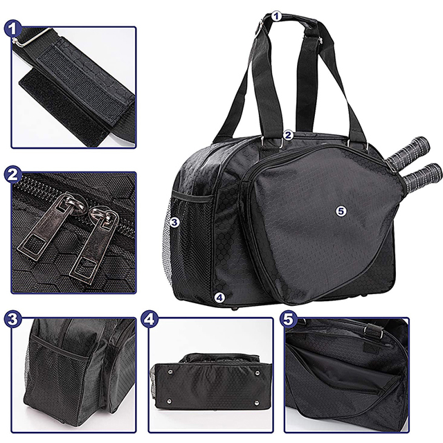 Factory Direct Fits 2 Paddles Durable Paddle Case Pickleball Bag for Men Women(EPZ-365)