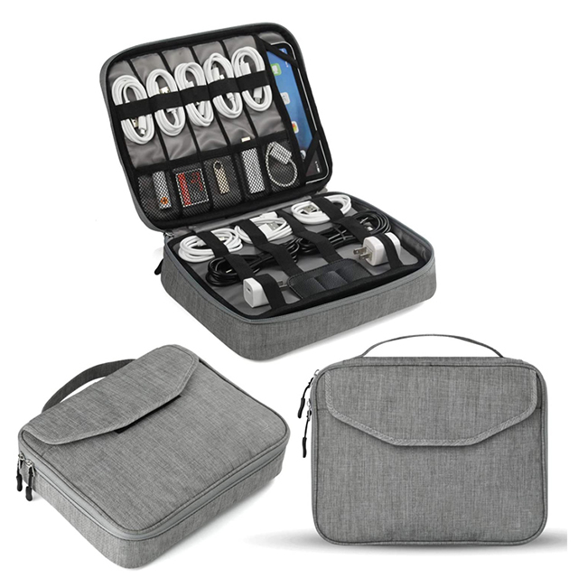 Amazon Hot Selling Electronic Accessories Double Layer Travel USB Cable Organizer(EPZ-211)