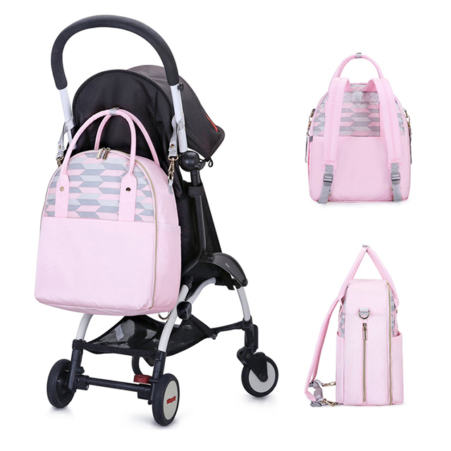 New Designer Fully Opened Travel Backpack Diaper Bag Multi-function for Mom(EPZ-445)