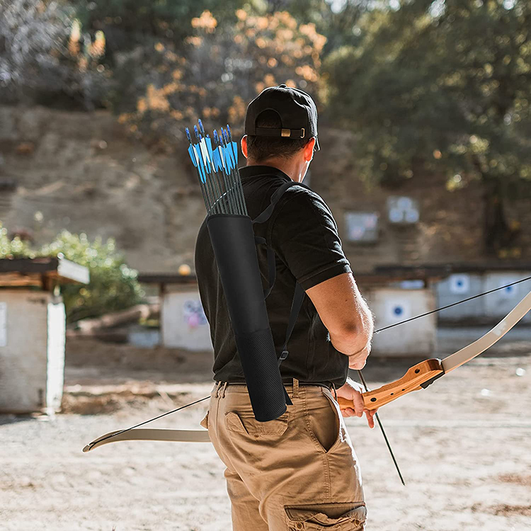Hot Selling Black Polyester Outdoor Hunting Arrow Bag With Adjustable Strap Archery Holder